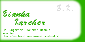 bianka karcher business card